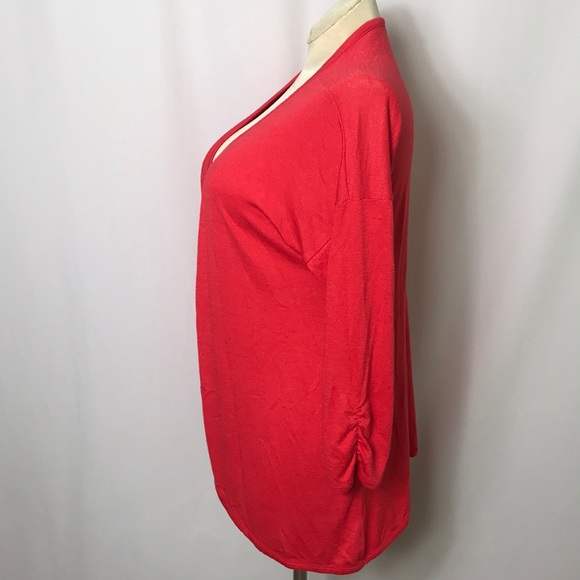 🌻 3/25 🌻 Plus Size Red EVRI Open Front Cardigan - Picture 4 of 7